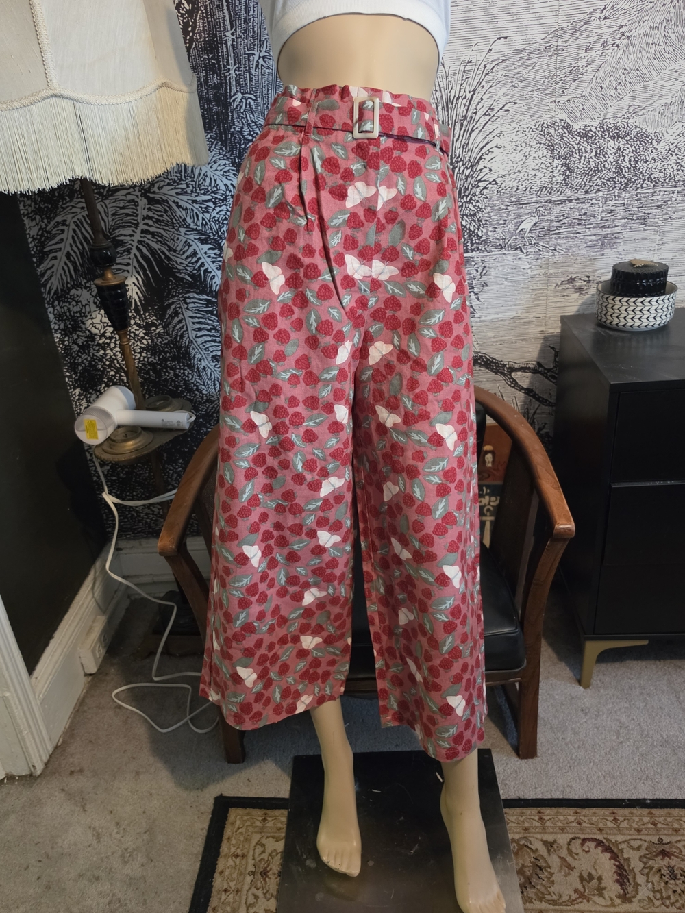 Princess Highway Raspberry High-Waisted Culottes